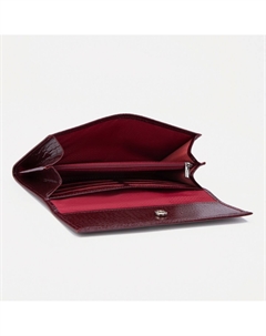 Кошелек женский на кнопке, 19.3×2×9 см, с текстурой, бордовый Textura