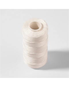 Нитки вощеные, плетеные, плоские, 150d/16, 0,8 мм, 50 ± 2 м, цвет белый Nobrand