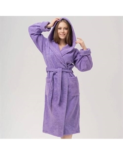 Халат махровый женский с капюшоном Lilac Bio-textiles