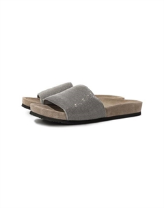 Замшевые шлепанцы Brunello cucinelli