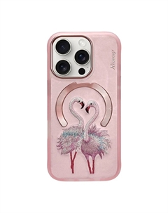Чехол-накладка Nimmy Fantasy Animal Series/Flamingo Magsafe для Apple iPhone 16 Pro Max полиуретан (розовый)