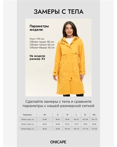 Плащ-дождевик Женский Котлин, Желтый Onicape