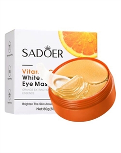 Патчи для области вокруг глаз увлажняющие и выравнивающие тон кожи с витамином С Sadoer