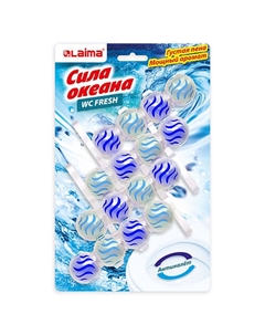 Туалетный блок шарики для унитаза освежитель "Сила океана 3 в 1" 1 Laima