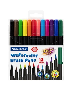 Фломастеры с наконечником-кистью "PREMIUM" Brauberg