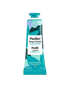 Очищающая маска для лица с перечной мятой БИО с гелевой текстурой 30 Yves rocher
