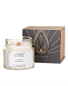 Свеча ароматическая Синнабон с деревянным фитилем 100 Emerge