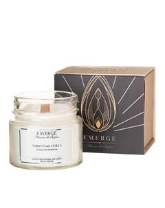 Свеча ароматическая Табак Ваниль с деревянным фитилем 100 Emerge