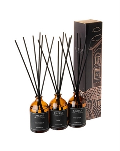 Набор 3 диффузора ароматических (Бриз Океана, Тропик, Лемонграсс) 150 Emerge