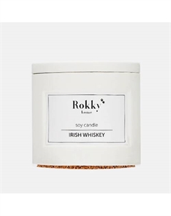 Ароматическая свеча "Ирландский виски" с деревянным фитилем 125 Rokkyhome