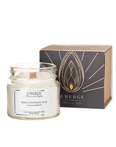 Свеча ароматическая Виноград Лемонграсс с деревянным фитилем 100 Emerge