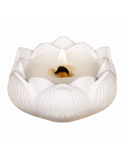 Арома свеча Жасмин в подсвечнике из гипса для декора дома She style