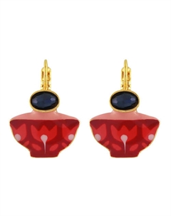 Серьги Cannelle, с цветной смолой и стеклянными бусинами Taratata