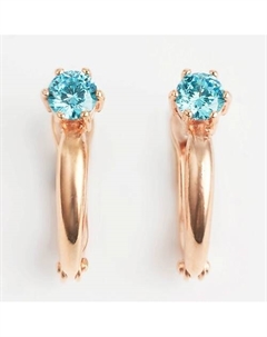 Серьги покрытые золотом с фианитом Shine&beauty