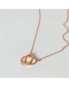 Кулон на цепочке, покрытый золотом с кристаллами Swarovski Shine&beauty