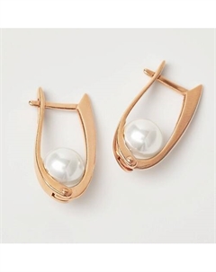 Серьги с жемчугом покрытые золотом Shine&beauty