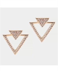 Серьги-гвоздики, покрытые золотом с кристаллами Swarovski Shine&beauty