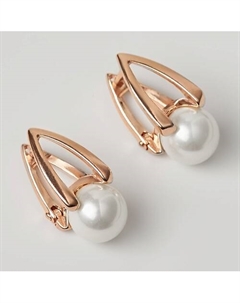 Серьги с жемчугом покрытые золотом Shine&beauty