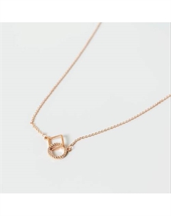 Кулон на цепочке, покрытый золотом с кристаллами Swarovski Shine&beauty