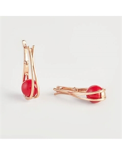 Серьги с жемчугом покрытые золотом Shine&beauty