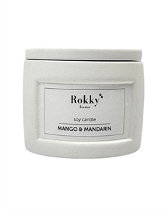 Ароматическая свеча "Манго&Мандарин" с деревянным фитилем 125 Rokkyhome