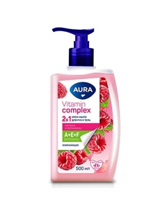 Vitamin Complex Крем-мыло 2в1 для рук и тела Малина и витамины 500 Aura