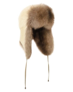 Меховая шапка-ушанка из норки и соболя Victoria kusenkova