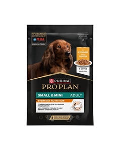 Корм для собак Opti savour для мелких и карликовых пород, с курицей в соусе пауч 85г Purina pro plan