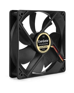 Вентилятор EX283390RUS 120мм, 3-pin 2-pin(Molex), 1800об/мин, 28 дБ, черный, Bulk Exegate