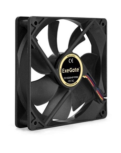 Вентилятор EX283392RUS 120мм, 4-pin, 1500об/мин, 24 дБ, черный, Bulk Exegate