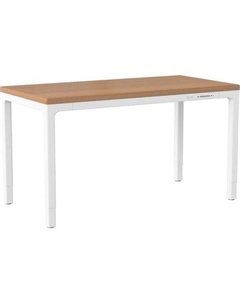 Стол компьютерный CS-ET-WWD, с регулировкой высоты, электропривод, массив тропического дерева Сипо Махагони, белый Cactus