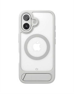 Чехол (клип-кейс) Reels Case, для Apple iPhone 16, противоударный, прозрачный/серый Vlp