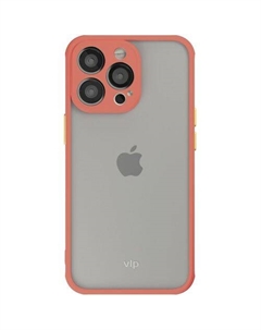 Чехол (клип-кейс) Matte Case, для Apple iPhone 13 Pro, противоударный, прозрачный/коралловый Vlp