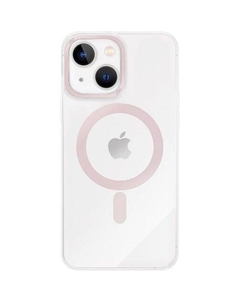 Чехол (клип-кейс) Line Case, для Apple iPhone 14 Plus, противоударный, розовый/прозрачный Vlp