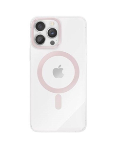 Чехол (клип-кейс) Line Case, для Apple iPhone 14 Pro, противоударный, розовый/прозрачный Vlp