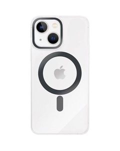 Чехол (клип-кейс) Line Case, для Apple iPhone 14 Plus, противоударный, черный/прозрачный Vlp