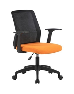 Кресло CS-MC222-BKOR, на колесиках, сетка/ткань, оранжевый Cactus