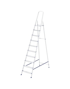 Стремянка 97721, 10 ступеней, алюминиевая, Россия Сибртех