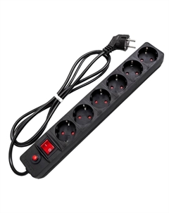 Удлинитель с сетевым фильтром 967U-4005 283048 (ПВС, 3х0.75, 5 м, черный) Universal