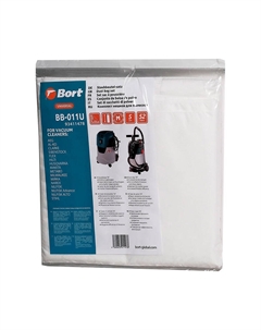 Комплект мешков пылесборных BB-011U 93411478 для пылесосов MAKITA, NILFISK, STIHL, 5 шт Bort