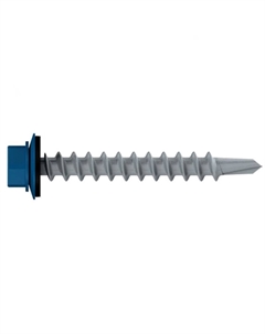 Саморез кровельный SMC2-91695-200, 4.8х29 мм, цинк, шайба с прокладкой, PT3, RAL 5005 (200 шт в карт. уп.) Starfix