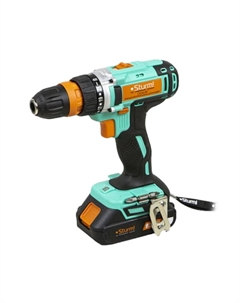 Дрель аккумуляторная ! CD3618T, 18В, 1BatterySystem, 30Нм, 2х2.0Ач, съемный патрон, кейс Sturm!