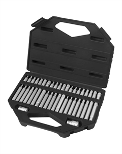 Набор бит HEX, TORX, SPLINE 11318 (шестигранный хвостовик 3/8, CrV, 42 шт.) Stels