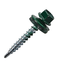 Саморез кровельный SMP2-65503-30, 4.8х70 мм цинк, шайба с прокл., PT1, RAL 6005 (30 шт в пласт. конт.) Starfix