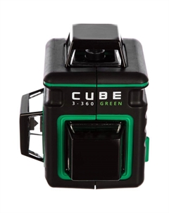 Лазерный уровень CUBE 3-360 GREEN Basic Edition (горизонталь, вертикаль, источник питания 3 AA) Ada