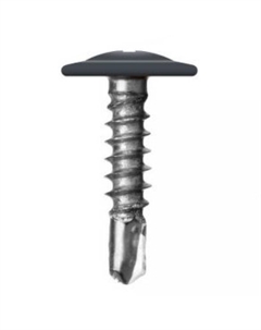 Саморез SM-18700-14000, 4.2х16 мм с прессшайбой, цинк, со сверлом, RAL 7024 (14000 шт в коробе) Starfix