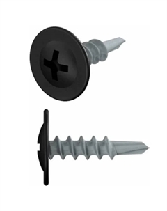 Саморез SMC3-50908-1000, 4.2х19 мм с прессшайбой, цинк, со сверлом, RAL 9005 (1000 шт в карт. уп.) Starfix