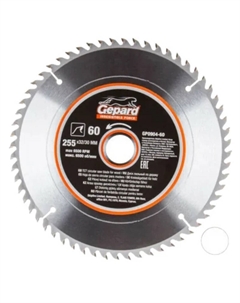 Диск пильный GP0904-60, по дереву, 255х32/30мм, 60 зуб. Gepard