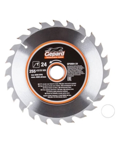 Диск пильный GP0904-24, по дереву, 255х32/30мм, 24 зуб. Gepard