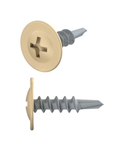 Саморез SMZ1-30952-50, 4.2х16 мм с прессшайбой, цинк, со сверлом, RAL 1014 (50 шт в зип-локе) Starfix